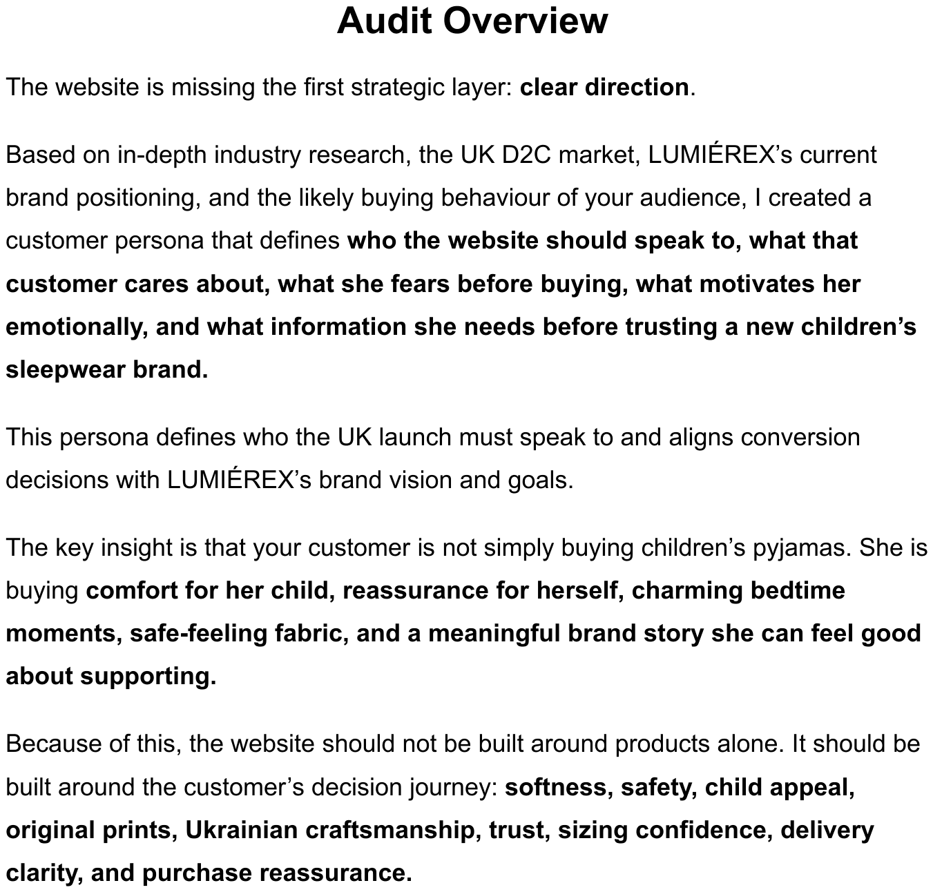 Audit overview · the core insight