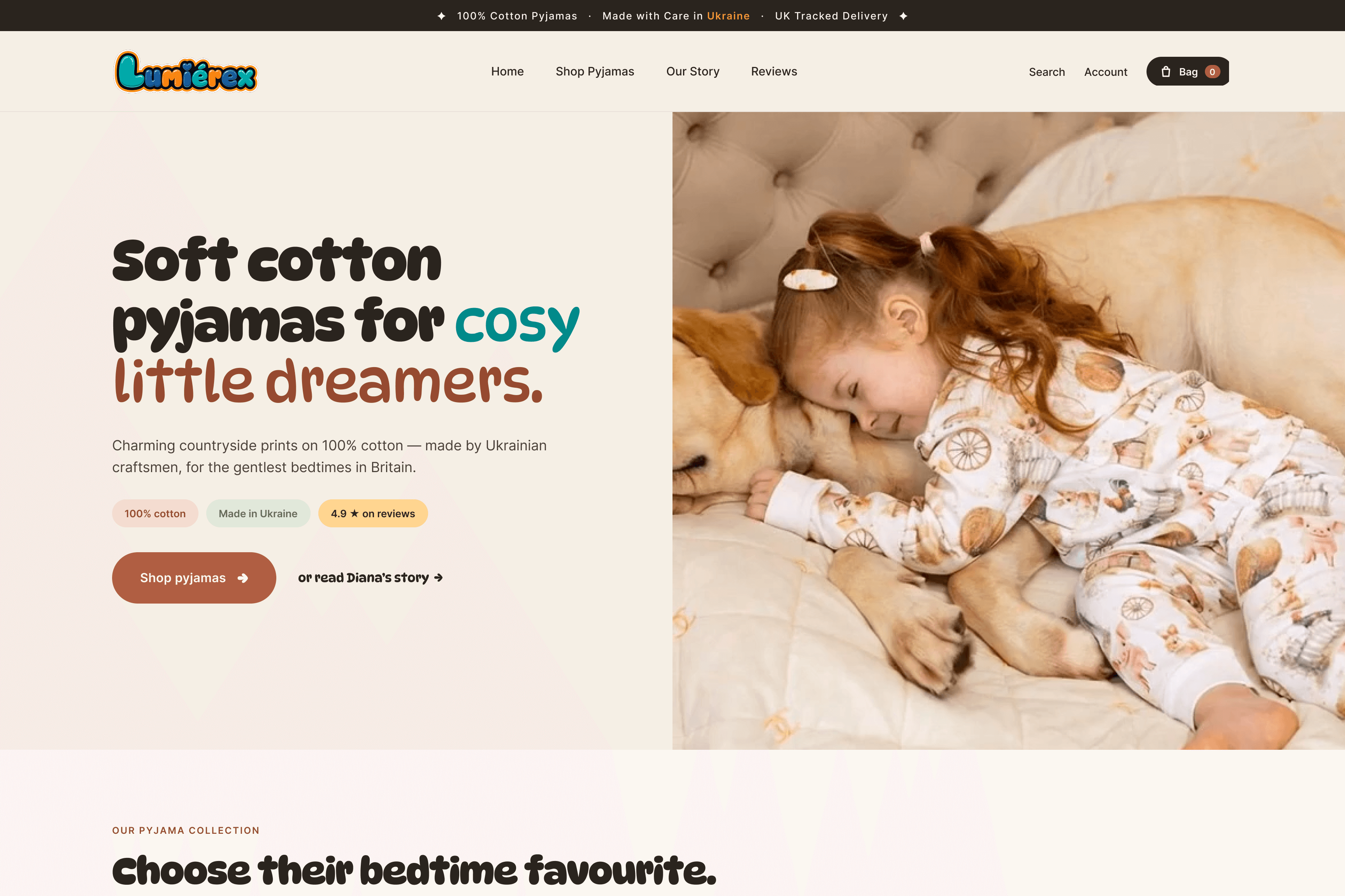 Homepage after